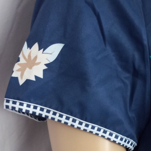 MISSLOOK Flower Print V-Neck Top Blouse Sz XL Very Cute! - Picture 6 of 8